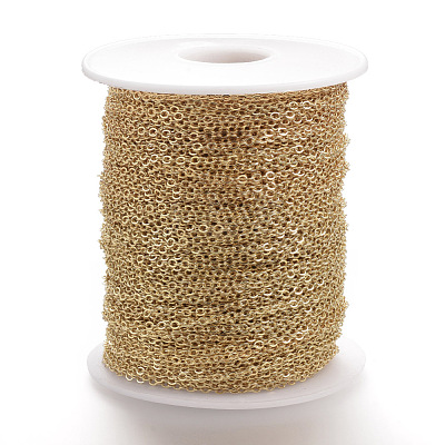 Brass Cable Chains KK-S332-21G-1
