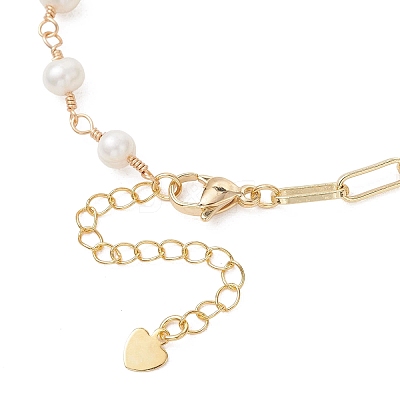 Brass Paperclip Chain Bracelets BJEW-JB13241-1