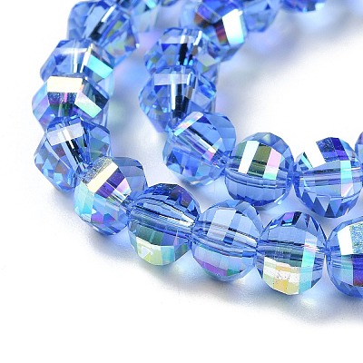 Transparent Electroplate Glass Beads Strands X-GLAA-Q099-C01-11-1-1