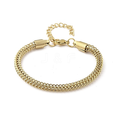 304 Stainless Steel Rope Chain Bracelets for Women BJEW-F488-08G-1