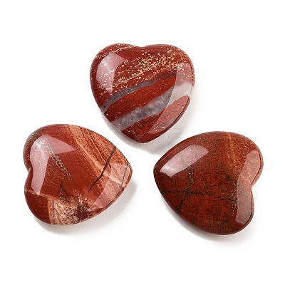 Heart Natural Red Jasper Palm Stones G-C134-06A-20-1