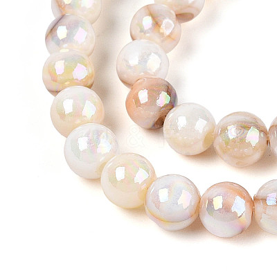 AB Color Natural Freshwater Shell Beads Strands X-BSHE-T014-40B-1
