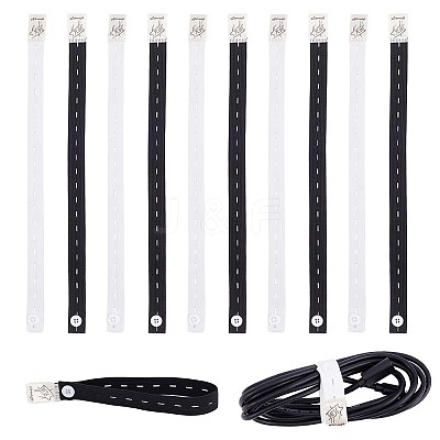 10Pcs 2 Colors TPU Elastic Binding Straps FIND-GF0004-18-1