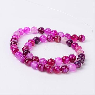 Natural Striped Agate/Banded Agate Beads AGAT-8D-5-1