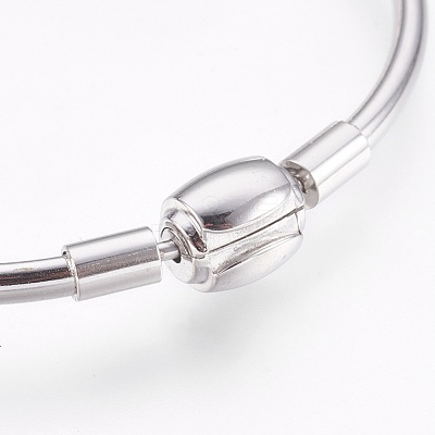 Tarnish Resistant 304 Stainless Steel European Style Bangle Making BJEW-I267-003B-1