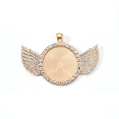 Alloy Pendant Cabochon Settings PALLOY-S107-003A-KC-RS-1