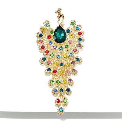 Alloy Rhinestone Brooch for Backpack Clothes PW-WG83D6C-01-1