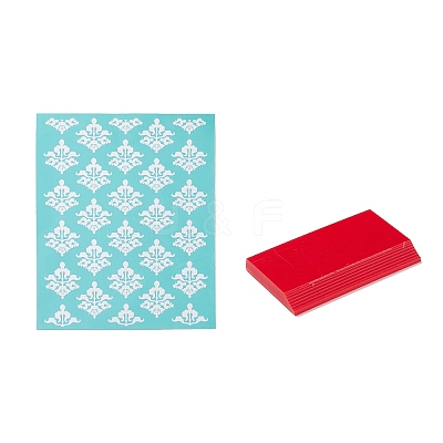 2Pcs Self-Adhesive Silk Screen Printing Stencil DIY-GF0004-15-1