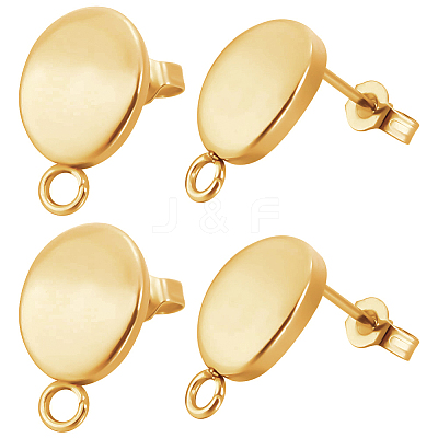 30Pcs Ion Plating(IP) 304 Stainless Steel Stud Earring Findings STAS-BBC0008-87-1