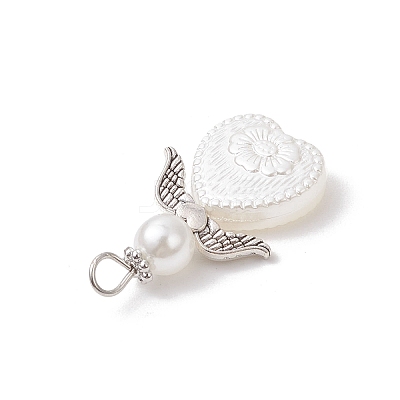 ABS Plastic Imitation Pearl Pendants PALLOY-JF04134-1