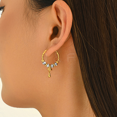 Twist Brass Hoop Earrings for Women UG4037-1