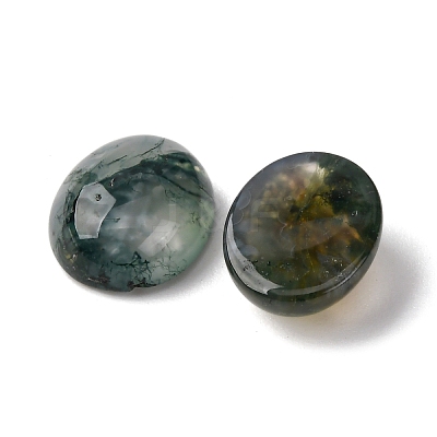 Natural Moss Agate Cabochons G-H314-01-1