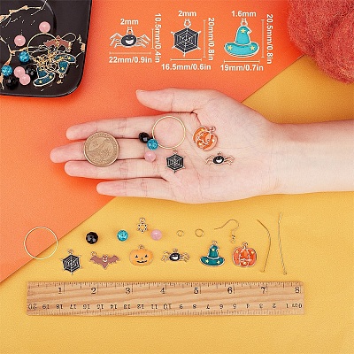 188 Pcs DIY Halloween Themed Earring Making Kits DIY-SC0014-73-1