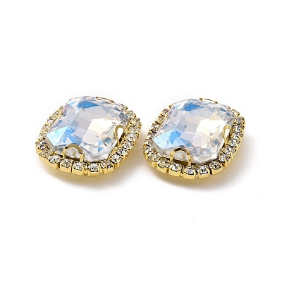Rectangle Octagon Sew on Rhinestone X1-DIY-E062-02G-01-1