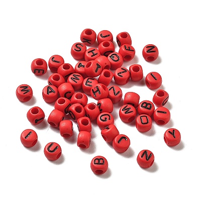 Opaque Acrylic Beads OACR-R005-02E-1