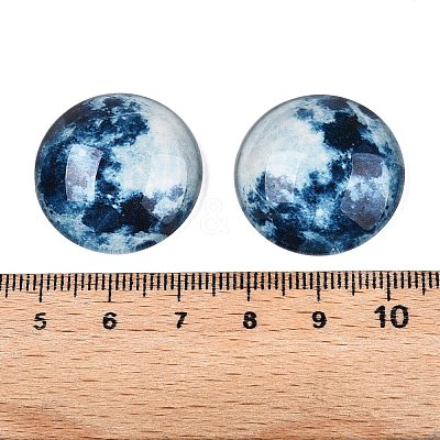Fluorescent Glass Cabochons GGLA-T004-12B-1