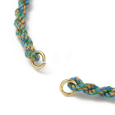 Braided Cotton Cord Bracelet Making MAK-L043-02G-11-1
