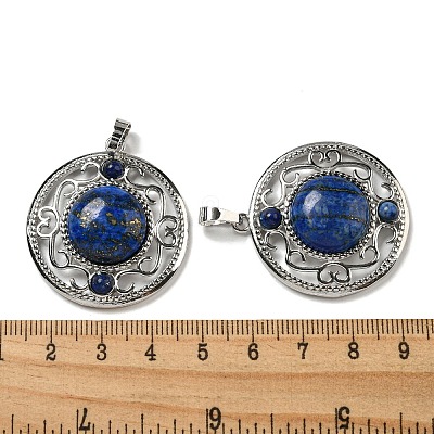 Natural Dyed Lapis Lazuli Pendants G-Q158-03K-1