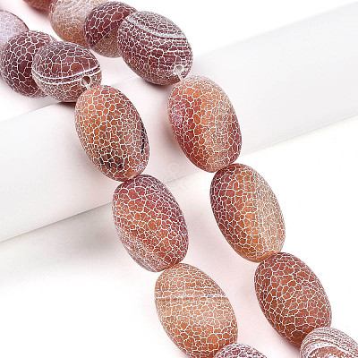 Natural Weathered Agate Beads Strands G-N344-43-1