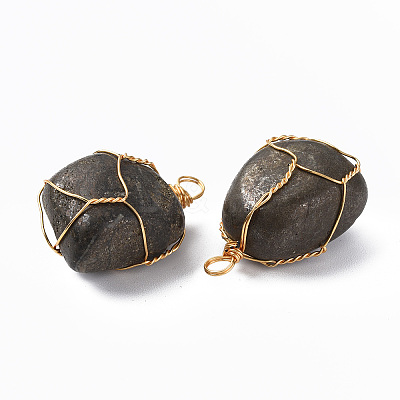 Natural Chalcopyrite Pendants G-N332-50-08-1