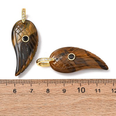 Natural Tiger Eye Pendants GG-CBA51ED-02G-10-1