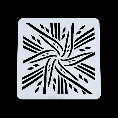 Flower Pattern Eco-Friendly PET Plastic Hollow Painting Silhouette Stencil DRAW-PW0008-04N-1