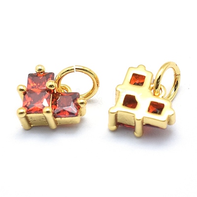 Brass Charms ZIRC-J040-29G-01-NR-1