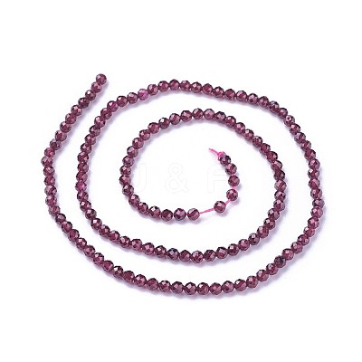 Natural Garnet Beads Strands LS-G-F619-17A-3mm-1