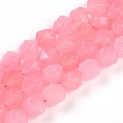 Dyed Natural White Jade Beads Strands G-T139-8mm-46U-1