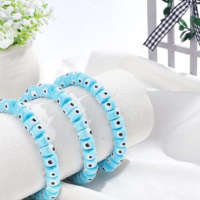 Nbead Handmade Evil Eye Lampwork Beads Strands LAMP-NB0001-49A-1