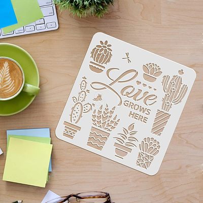 Plastic Reusable Drawing Painting Stencils Templates DIY-WH0172-461-1