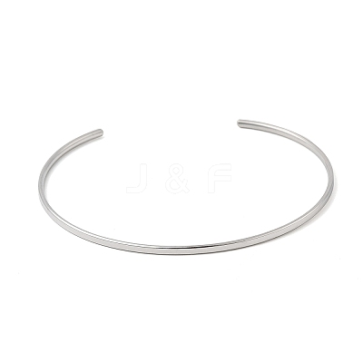 304 Stainless Steel Cuff Bangles BJEW-D388-01A-P-1
