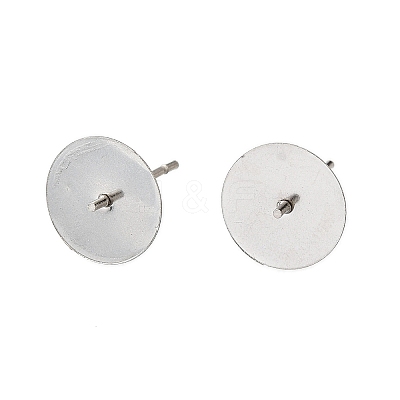 304 Stainless Steel Stud Earring Findings STAS-D370-02P-05-1
