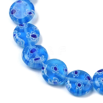 Handmade Millefiori Lampwork Beads Strands LAMP-G166-17B-03-1