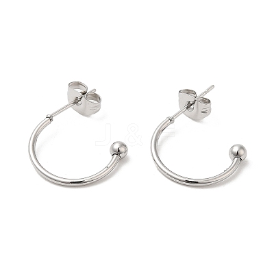 Non-Tarnish 304 Stainless Steel Stud Earring EJEW-H134-02A-P-1
