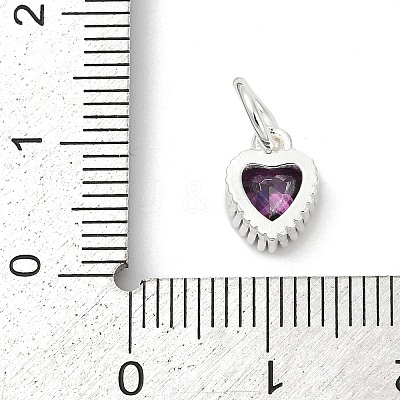 Brass Micro Pave Cubic Zirconia Pendants KK-H204-01S-03-1