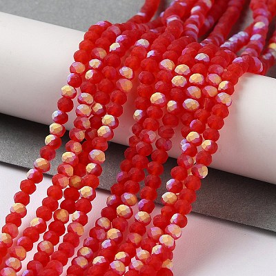 Imitation Jade Glass Beads Strands EGLA-YW0003-19A-01-1