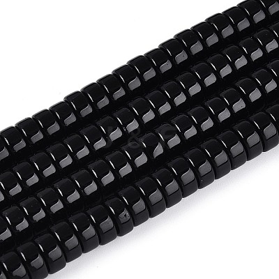 Opaque Solid Color Glass Beads Strands GLAA-N026-4x8mm-11-1