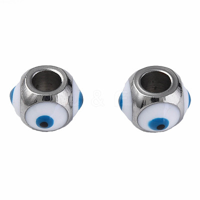 201 Stainless Steel Enamel Beads STAS-N087-59-02P-1