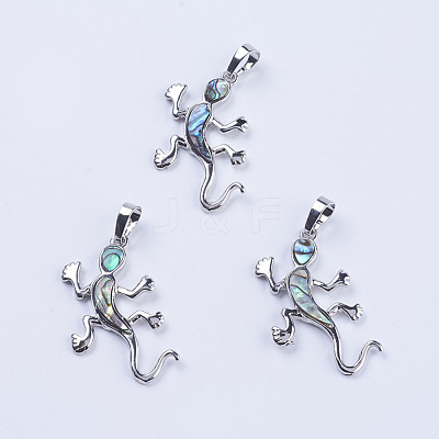 Abalone Shell/Paua Shell Pendants SSHEL-L008-08P-1