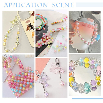 Transparent Acrylic Beads TACR-PH0001-71-1