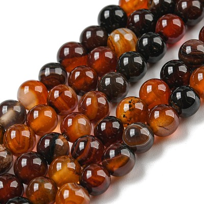 Natural Agate Bead Strands G-R173-6mm-05-1