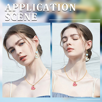 48Pcs 8 Colors Acrylic Pendants FIND-SC0005-19-1