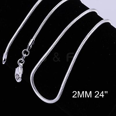 Brass Round Snake Chain Necklaces NJEW-BB10864-24-1