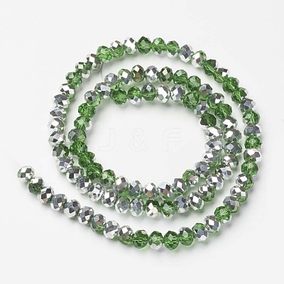 Electroplate Transparent Glass Beads Strands EGLA-A034-T8mm-M17-1