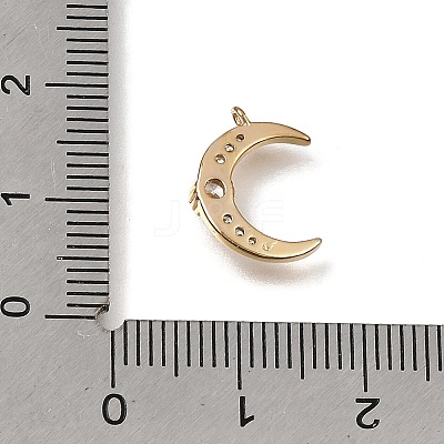 Brass Pave Clear Cubic Zirconia Charms CU-CBA7960-06G-1