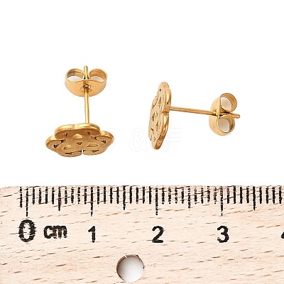 304 Stainless Steel Stud Earrings LS-EJEW-M098-01C-G-1