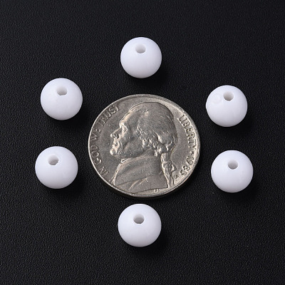 Opaque Acrylic Beads MACR-S370-C8mm-01-1