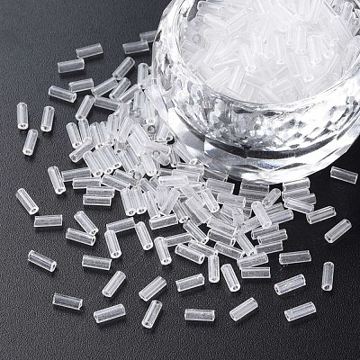 Transparent Glass Bugle Beads SEED-N005-001-C16-1