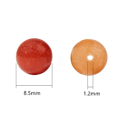Natural Red Aventurine Beads G-OC0001-26-1